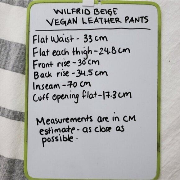 ARITZIA WILFRED "MELINA" Straight Fit Tan Vegan Leather Pants- New - Picture 13 of 15